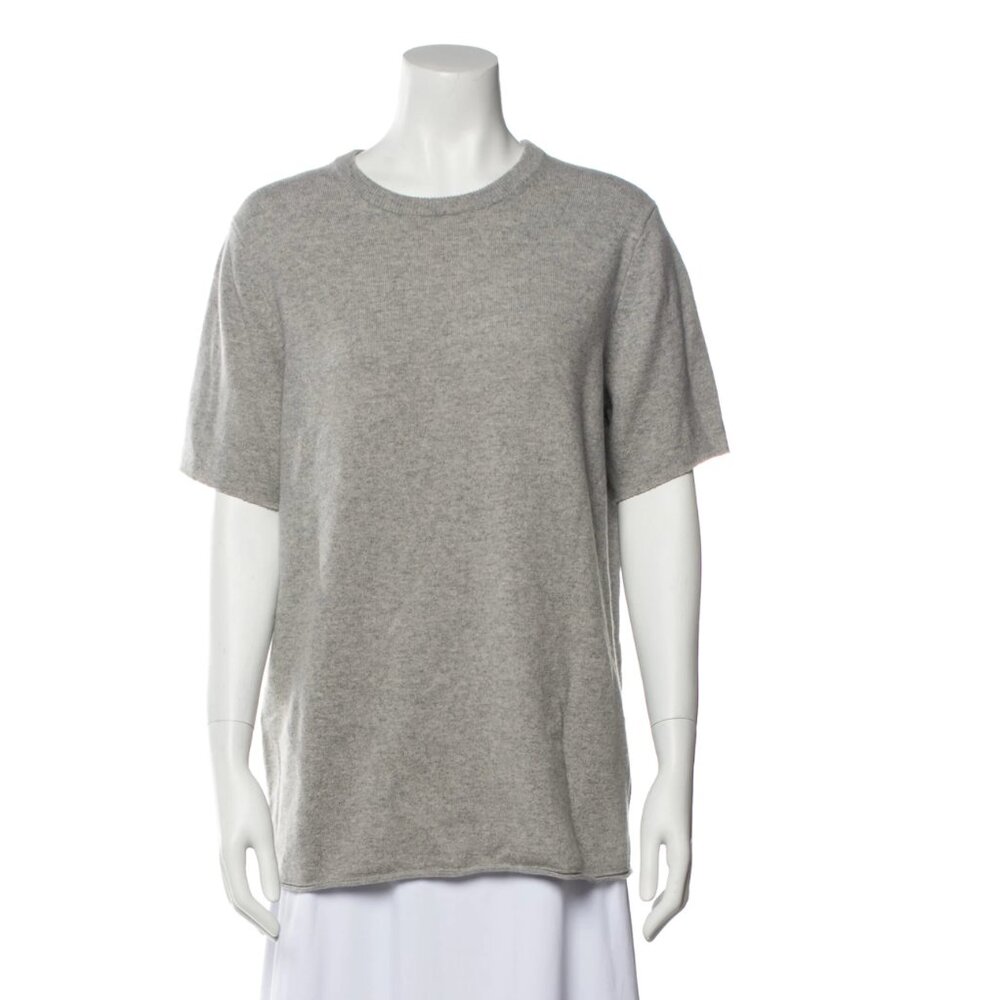 Extreme Cashmere Scoop Neck Sweater in heather grey Size: L